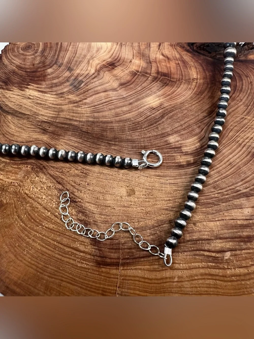 Native American Sterling Silver Desert Pearl & Spiny Oyster Necklace